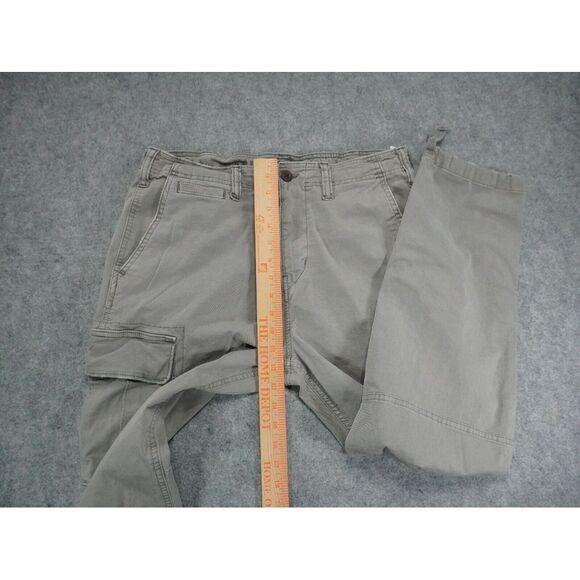 American Eagle Cargo Pants Mens 32x30 Actual 32x26 Gray Slim Lived In Flex - Picture 6 of 16
